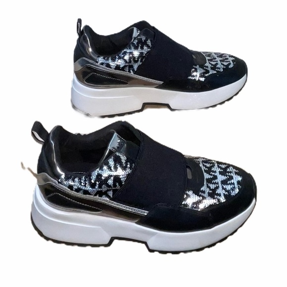 Michael Kors Cosmo Logo Sequined Slip on Sneakers. Size 8.5 EUC - Picture 9 of 13